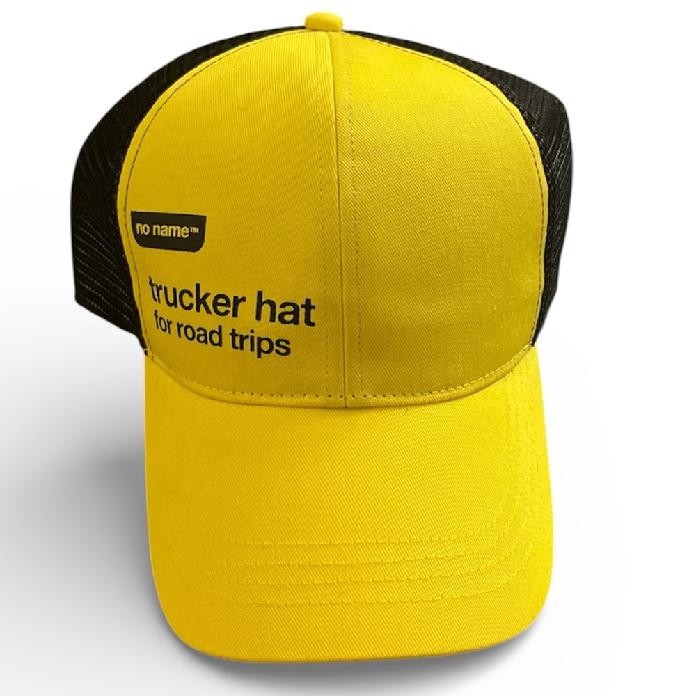 No Name Yellow Trucker Hat Canadian Streetwear